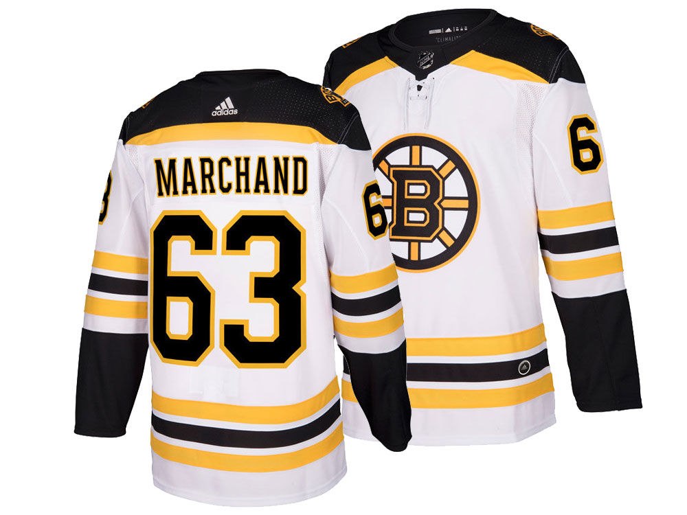 Brad Marchand Boston Bruins white jersey