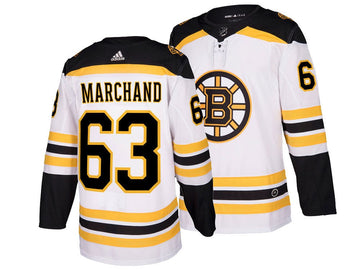 Brad Marchand Boston Bruins white jersey