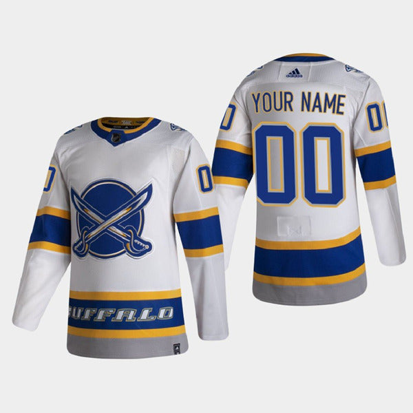Custom Buffalo Sabres white Reverse Retro jersey