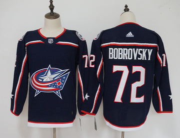 Sergei Bobrovsky Columbus Blue Jackets navy jersey