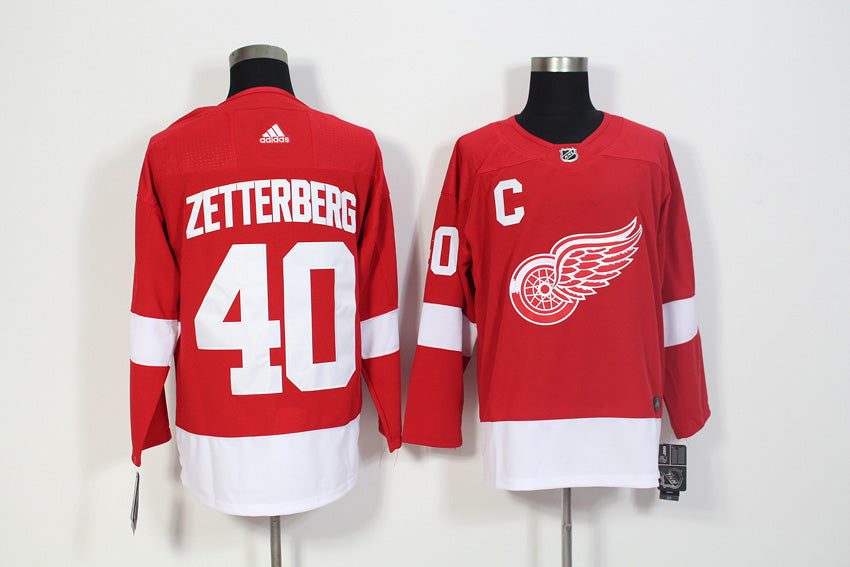 Henrik Zetterberg Detroit Red Wings red jersey