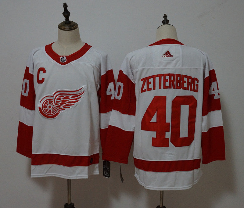 Henrik Zetterberg Detroit Red Wings white jersey