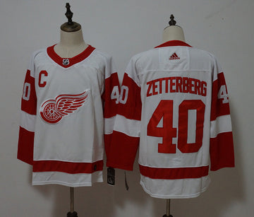 Henrik Zetterberg Detroit Red Wings white jersey
