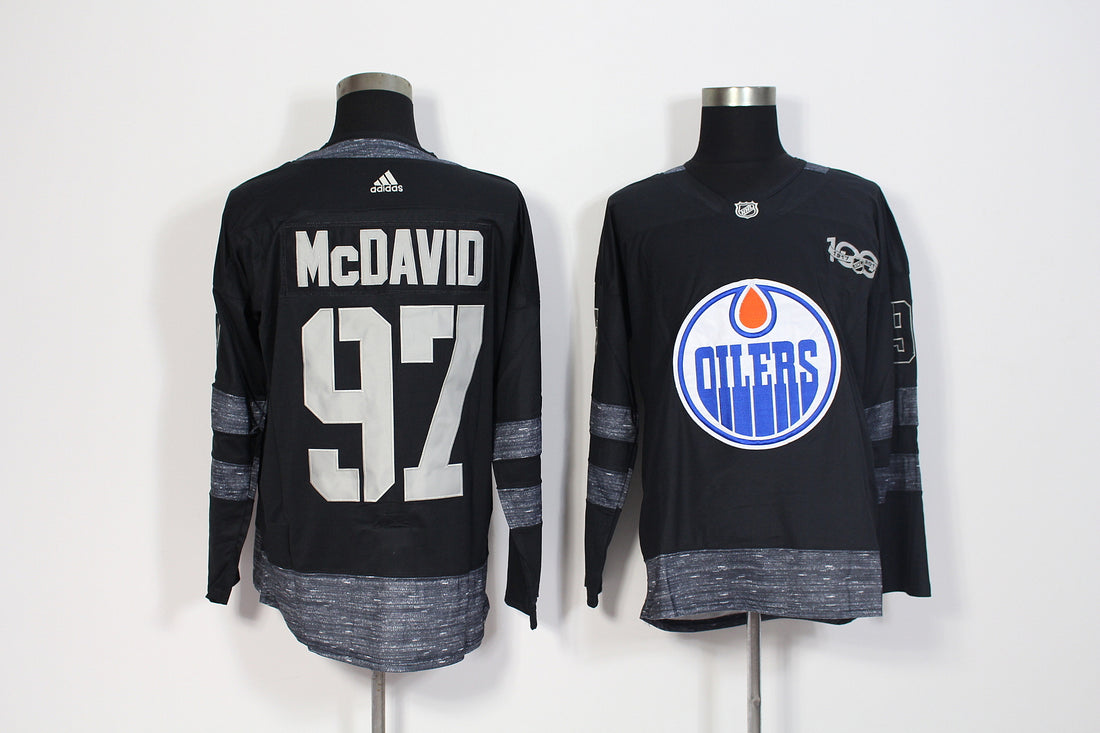 Connor McDavid Edmonton Oilers black jersey