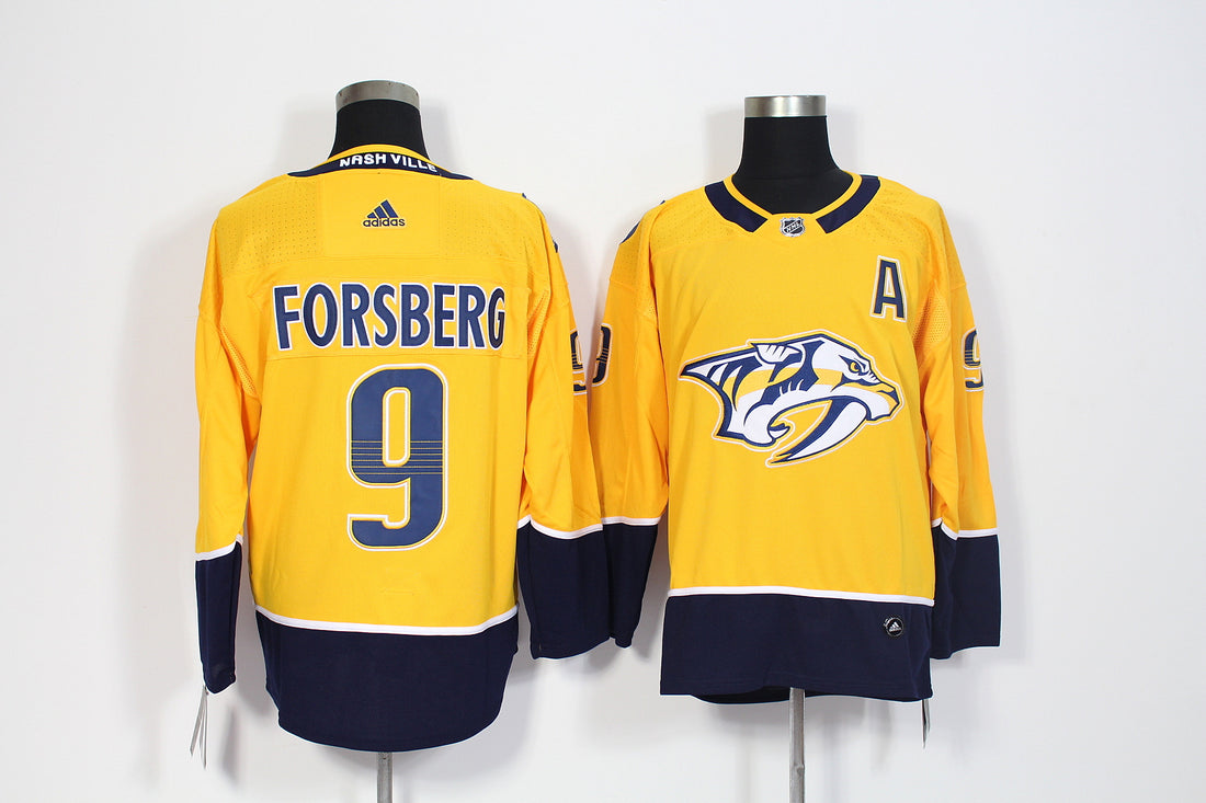 Filip Forsberg Nashville Predators yellow jersey
