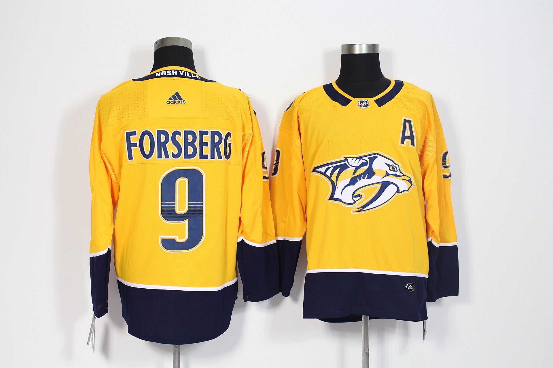Filip Forsberg Nashville Predators yellow jersey