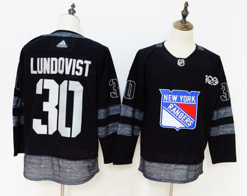Henrik Lundqvist New York Rangers black jersey