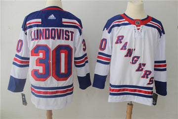 Henrik Lundqvist New York Rangers white jersey
