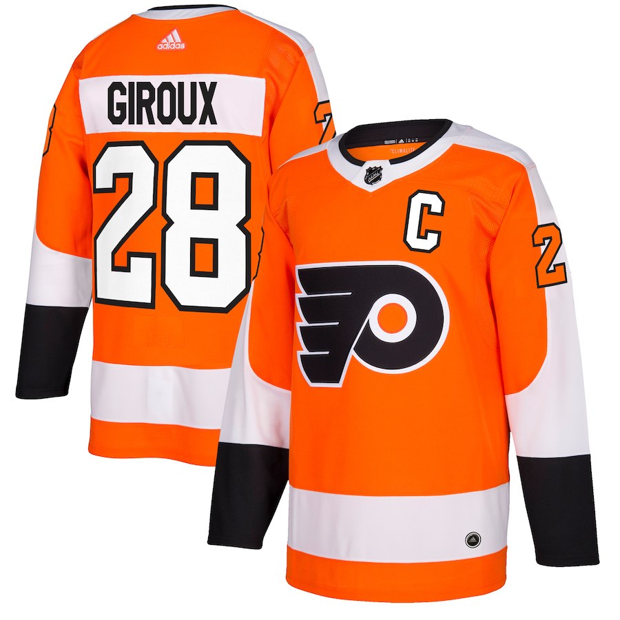 Claude Giroux Philadelphia Flyers orange jersey