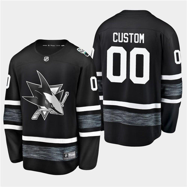 Custom San Jose Sharks black jersey