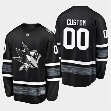 Custom San Jose Sharks black jersey