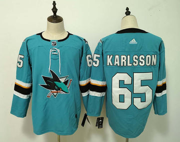 Erik Karlsson San Jose Sharks teal jersey