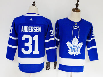 Frederik Andersen Toronto Maple Leafs blue jersey