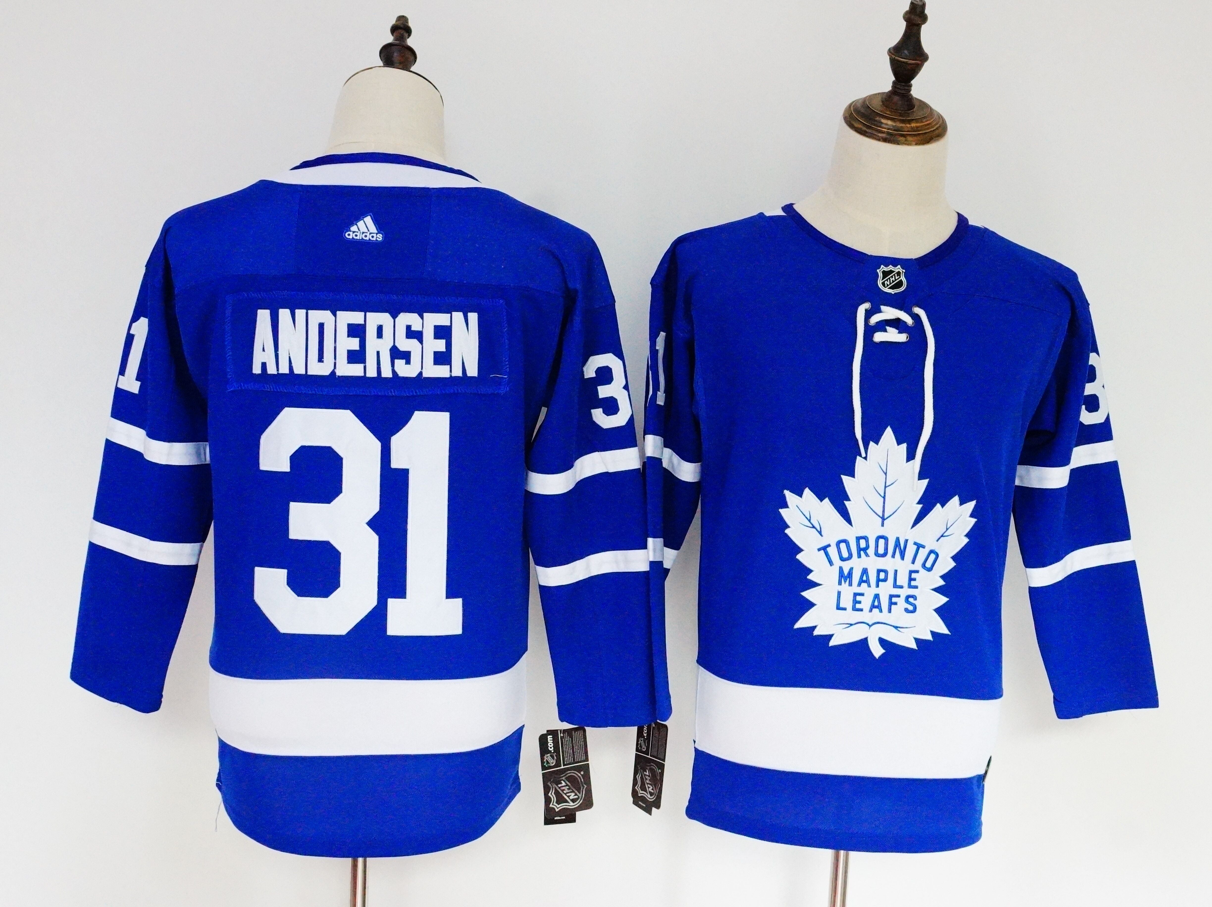 Frederik Andersen Toronto Maple Leafs blue jersey