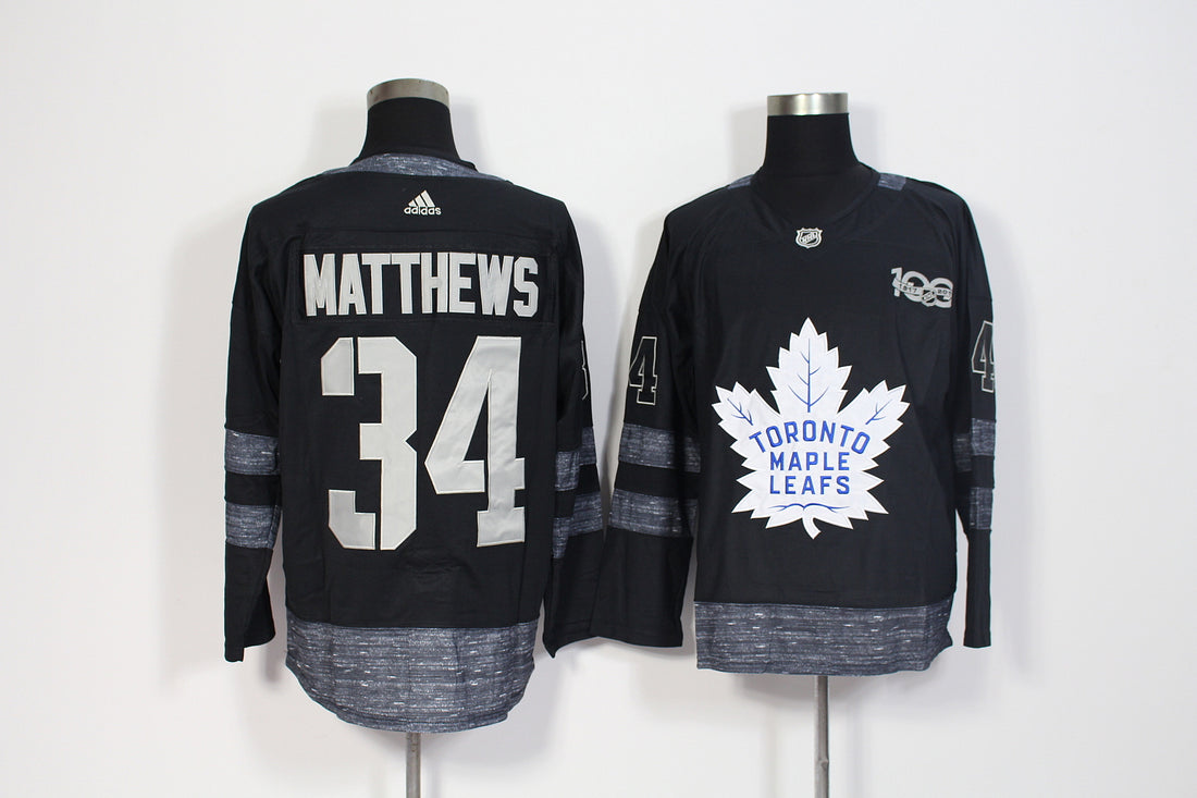 Auston Matthews Toronto Maple Leafs black jersey