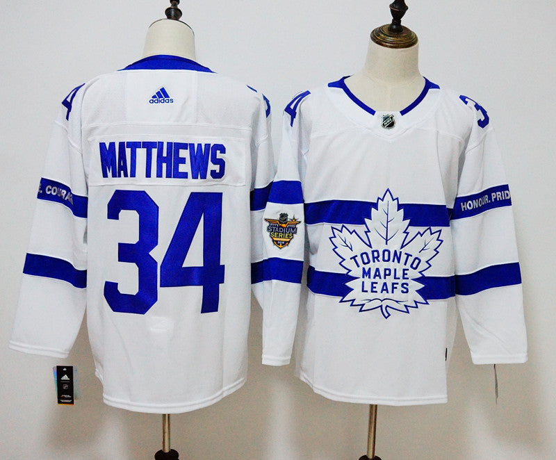 Auston Matthews Toronto Maple Leafs white Stadium Series jersey