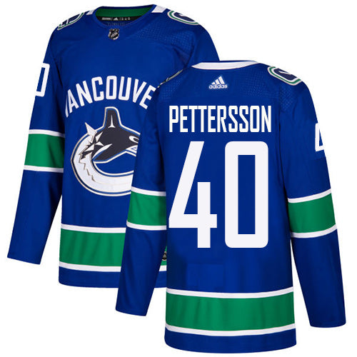 Elias Pettersson Vancouver Canucks blue jersey