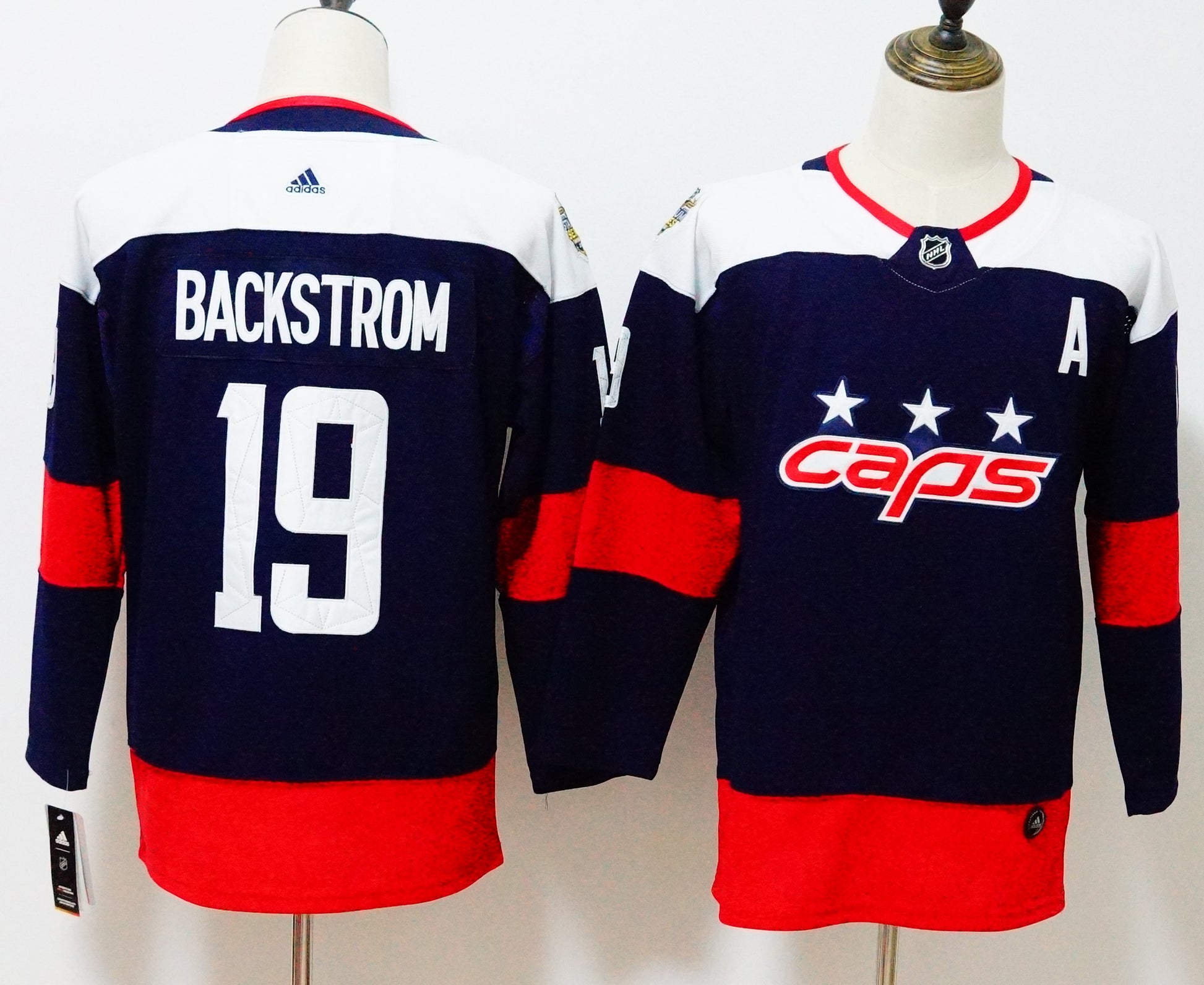 Nicklas Backstrom Washington Capitals navy Stadium Series jersey