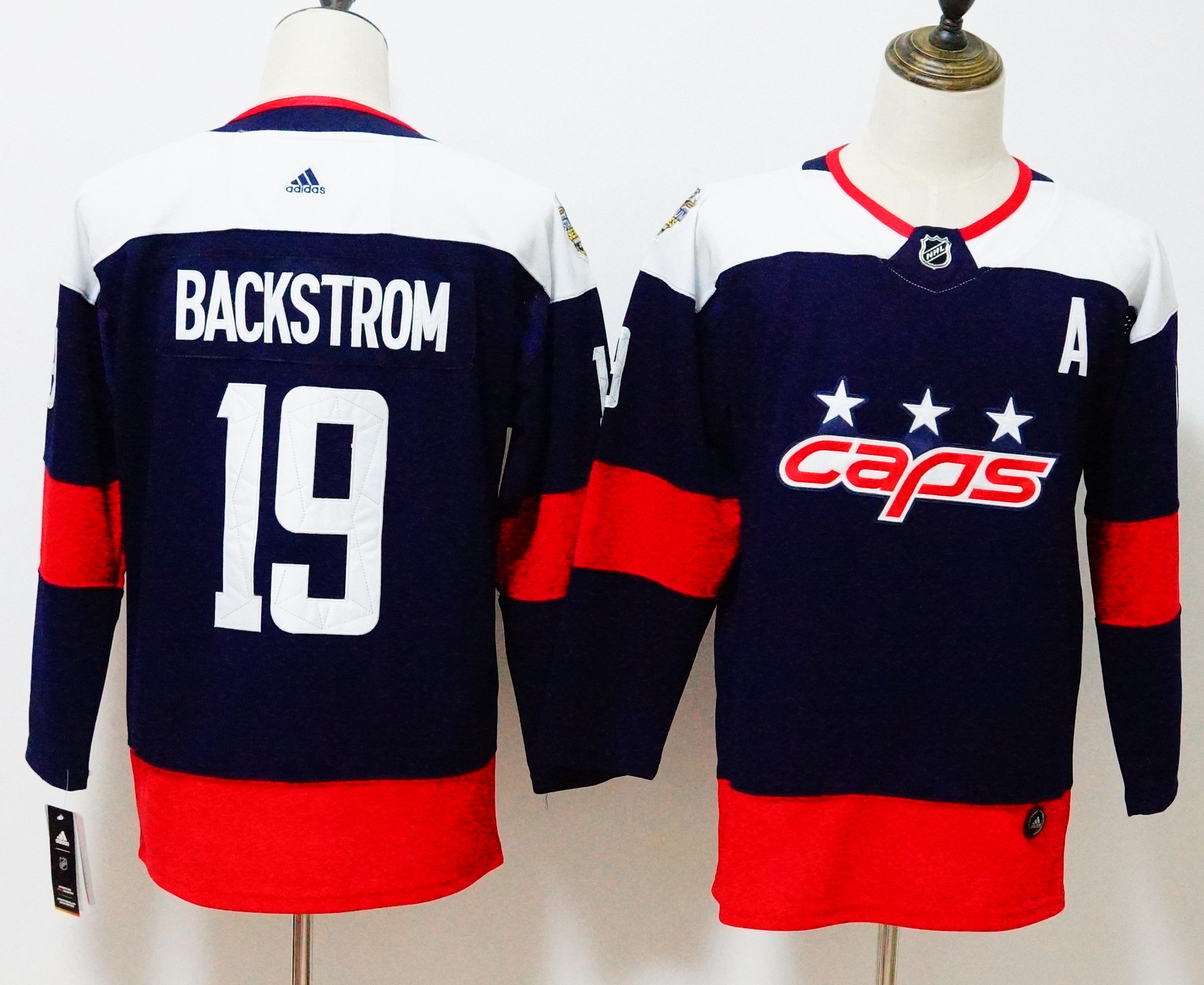 Nicklas Backstrom Washington Capitals navy Stadium Series jersey