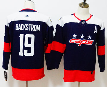 Nicklas Backstrom Washington Capitals navy Stadium Series jersey