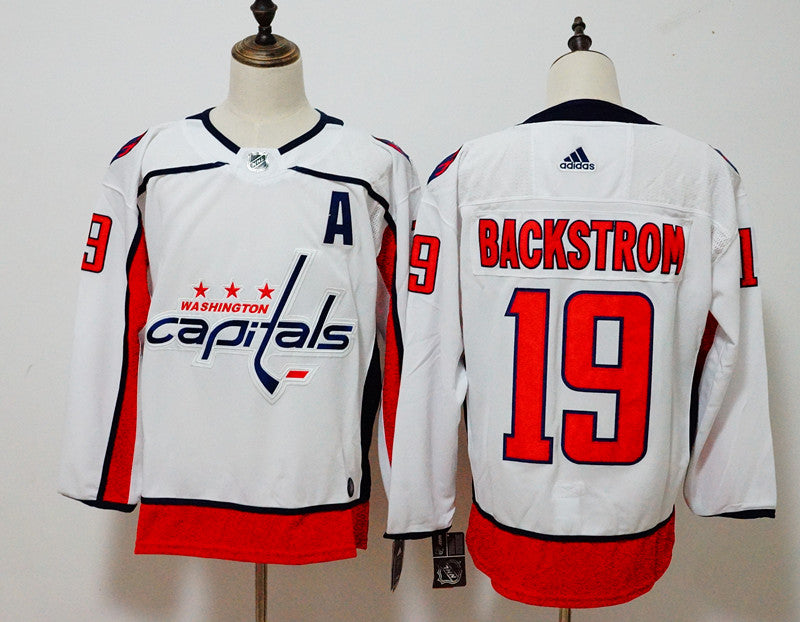Nicklas Backstrom Washington Capitals white jersey