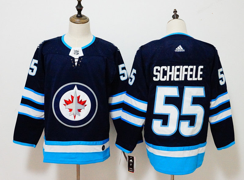 Mark Scheifele Winnipeg Jets navy jersey