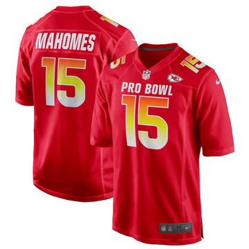 AFC Kansas City Chiefs #15 Patrick Mahomes Red 2019 Pro Bowl Game Jersey