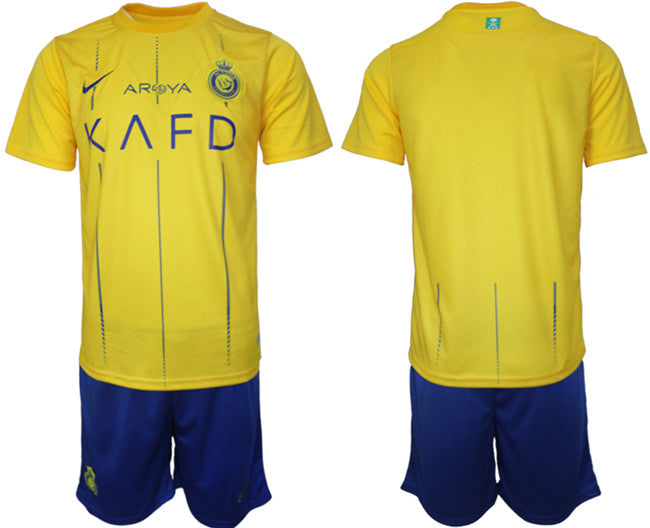 Custom Al Nassr yellow Away jersey