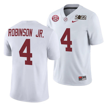Brian Robinson Jr Alabama Crimson Tide white jersey