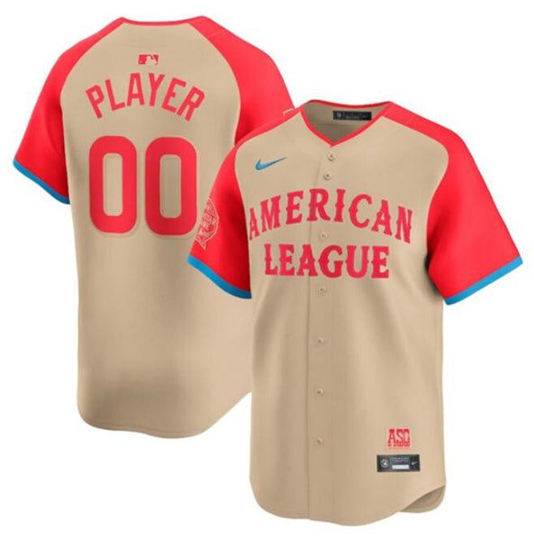Custom American League All-Star cream All-Star jersey