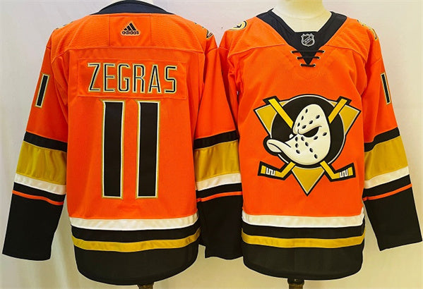 Trevor Zegras Anaheim Ducks orange jersey