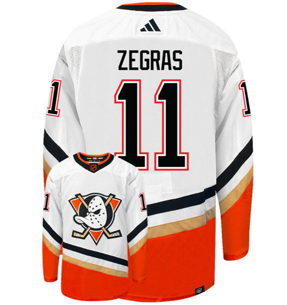 Trevor Zegras Anaheim Ducks white Reverse Retro jersey