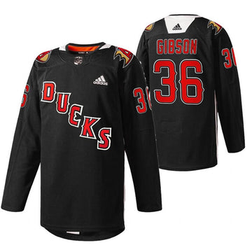John Gibson Anaheim Ducks black jersey