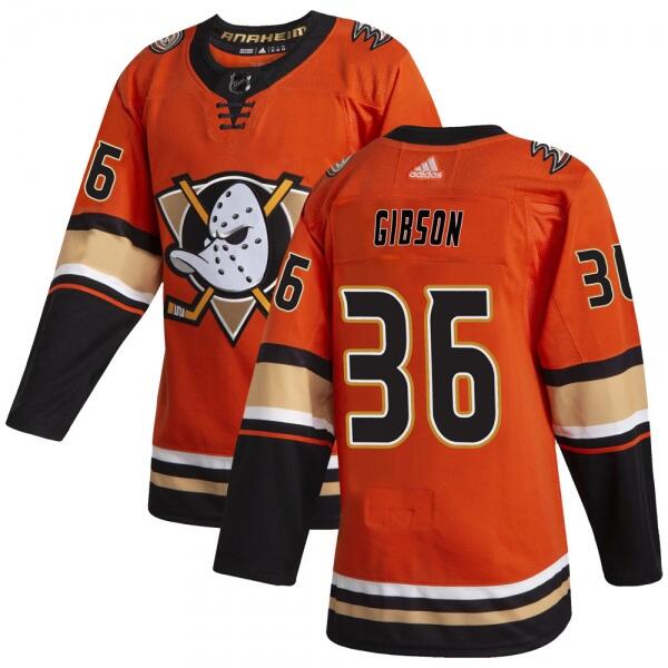 John Gibson Anaheim Ducks orange jersey