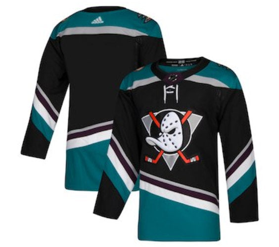 Custom Anaheim Ducks black-teal jersey