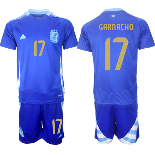 Alejandro Garnacho Argentina National Team blue Away jersey
