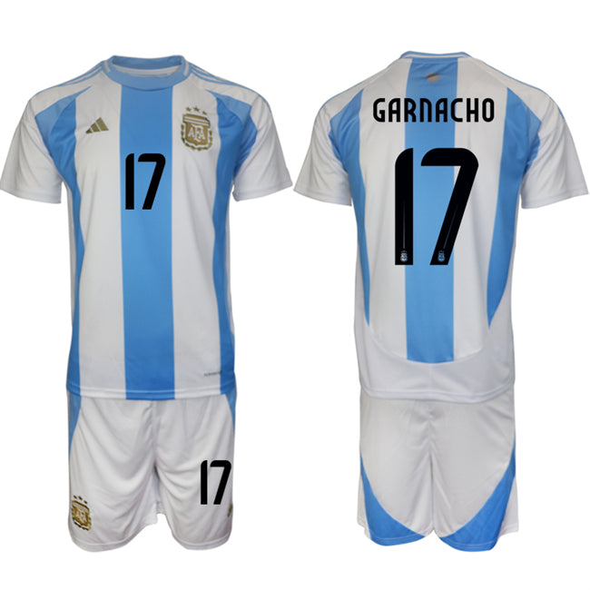 Alejandro Garnacho Argentina National Team white-blue Home jersey