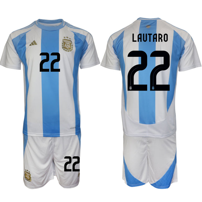 Lautaro Argentina National Team white-blue Home jersey