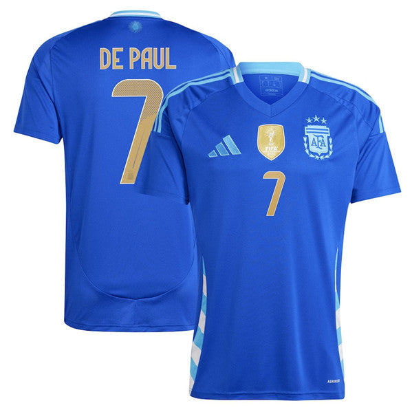 Rodrigo De Paul Argentina National Team blue Away jersey