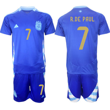 Rodrigo Javier De Paul Argentina National Team blue Away jersey