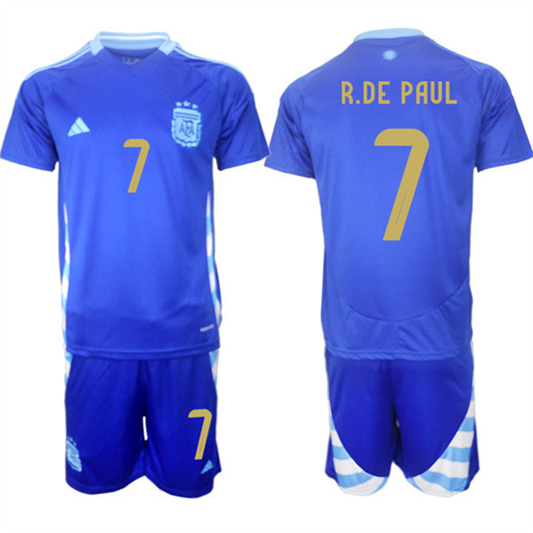 Rodrigo Javier De Paul Argentina National Team blue Away jersey