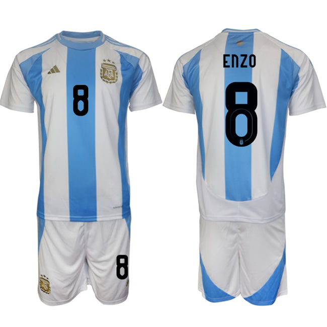 Enzo Argentina National Team white-blue Home jersey