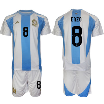 Enzo Argentina National Team white-blue Home jersey