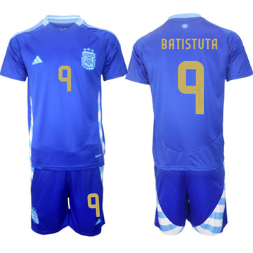 Gabriel Batistuta Argentina National Team blue Away jersey
