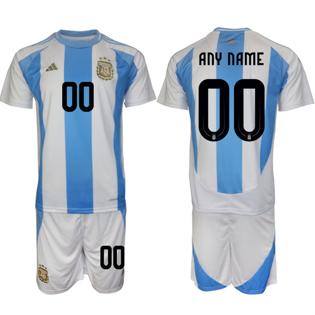 Custom Argentina National Team white-blue Home jersey