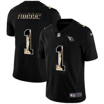 Arizona Cardinals #1 Kyler Murray 2019 Black Statue Of Liberty Jersey