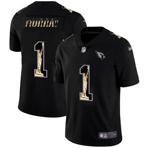 Arizona Cardinals #1 Kyler Murray 2019 Black Statue Of Liberty Jersey