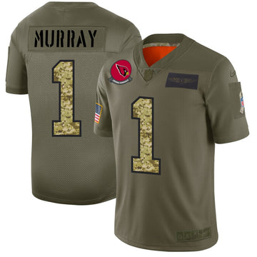 Arizona Cardinals #1 Kyler Murray 2019 Olive-Camo Salute To Service Jersey