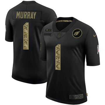 Arizona Cardinals #1 Kyler Murray 2020 Black Camo Salute To Service Jersey