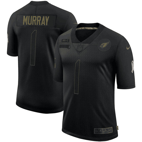 Arizona Cardinals #1 Kyler Murray 2020 Black Salute To Service Jersey